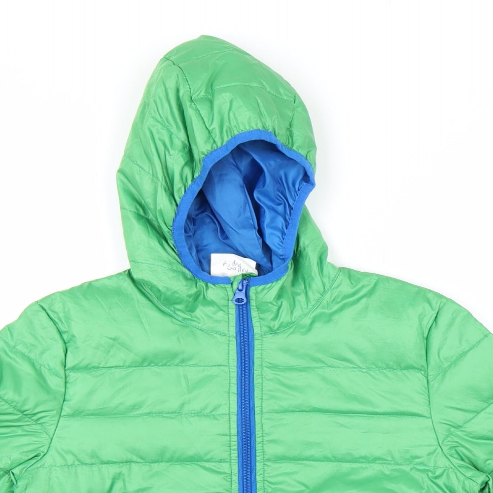 feel Boys Green   Parka Coat Size 6 Years