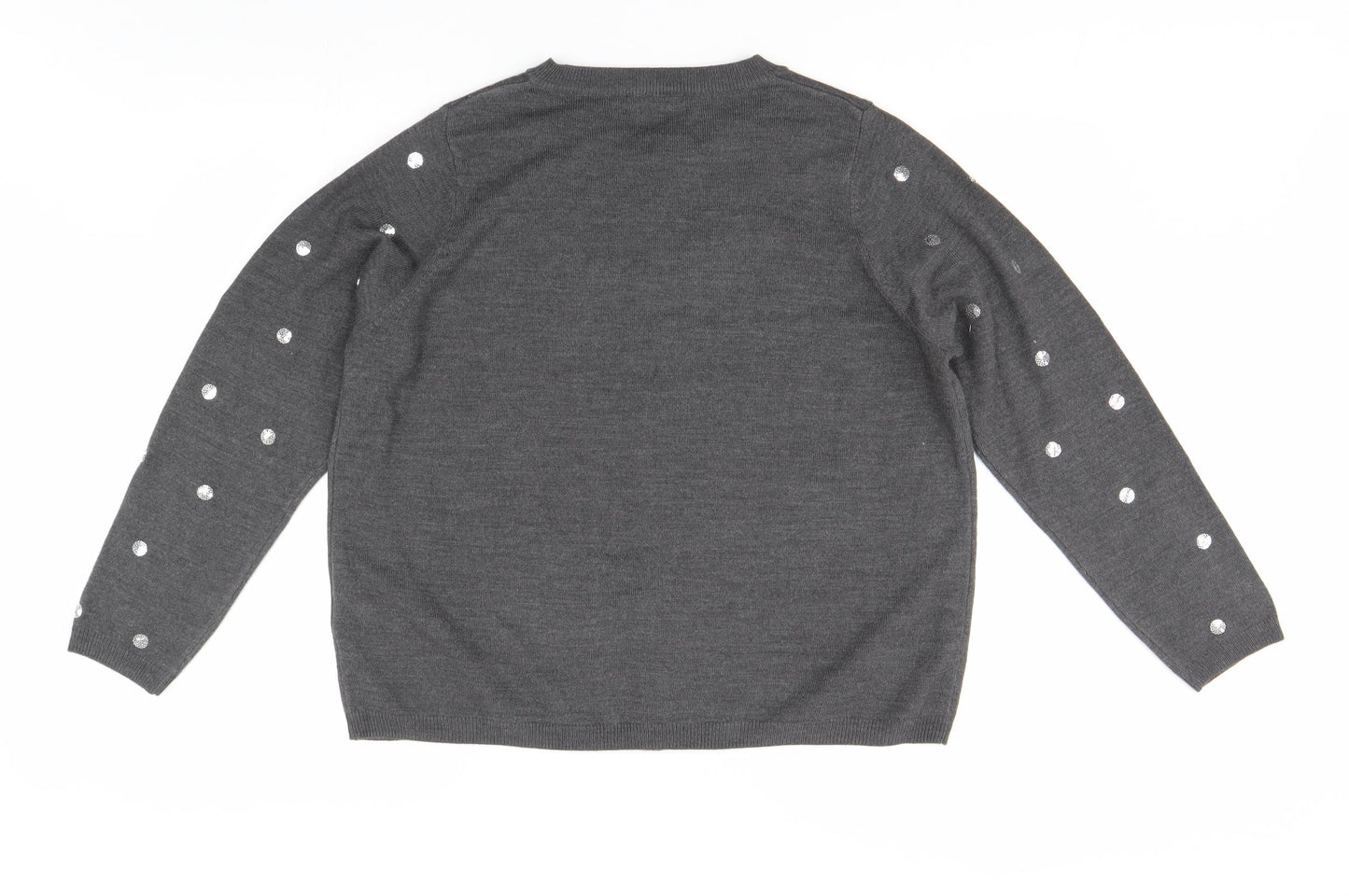 M&S Womens Grey   Cardigan Jumper Size 16