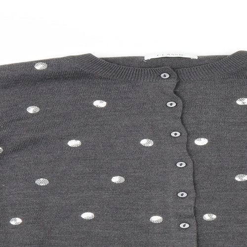 M&S Womens Grey   Cardigan Jumper Size 16