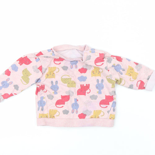 Nutmeg Girls Pink   Pullover Jumper Size 3-6 Months