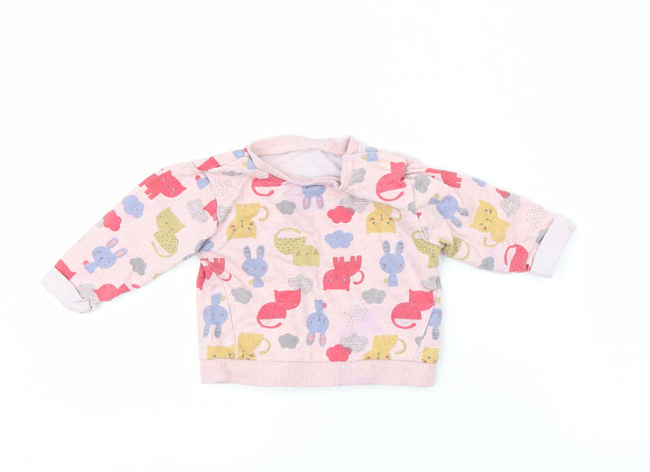 Nutmeg Girls Pink   Pullover Jumper Size 3-6 Months