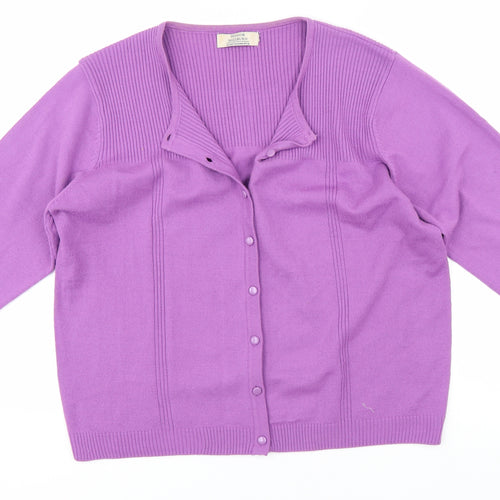 EWM Womens Purple   Cardigan Jumper One Size