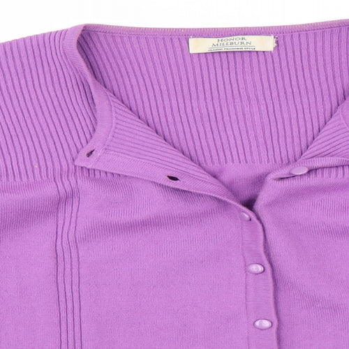 EWM Womens Purple   Cardigan Jumper One Size