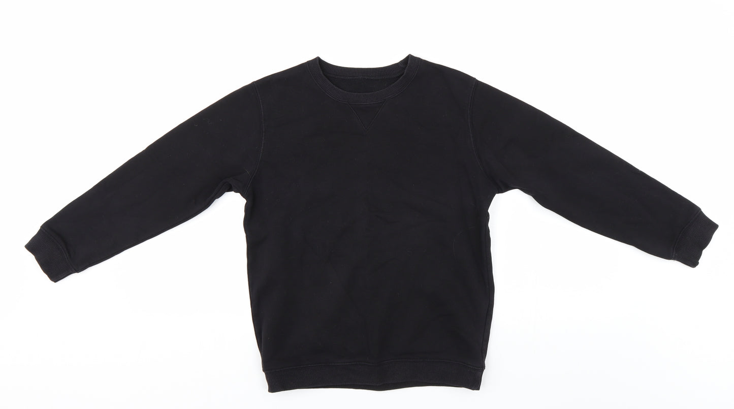 Matalan Boys Black   Pullover Jumper Size 10 Years  - schoolwear