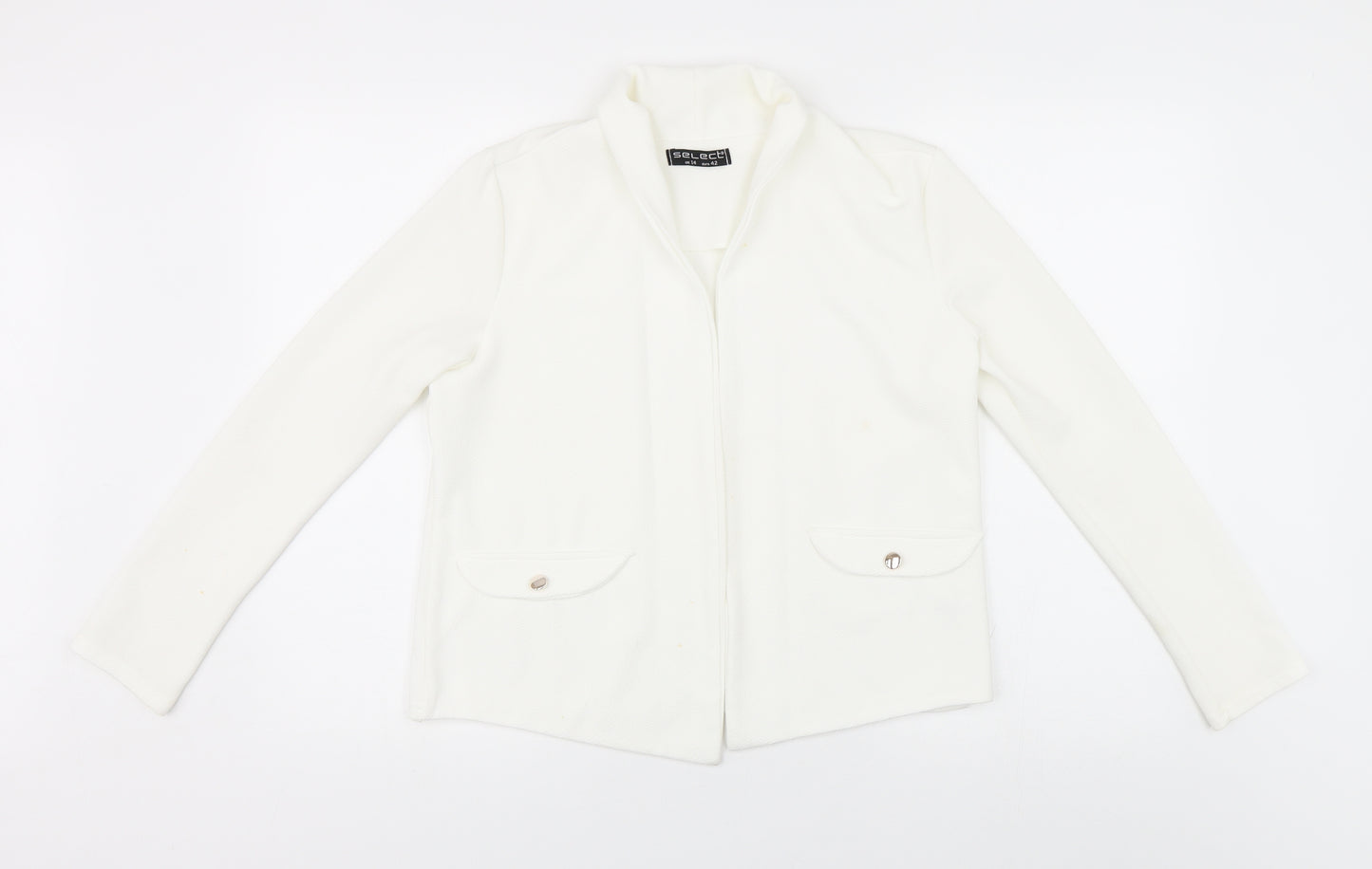 Select Womens White   Jacket Blazer Size 14