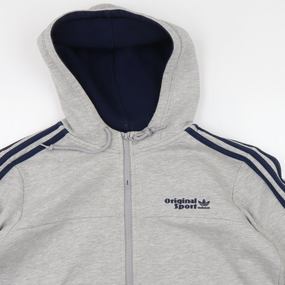 adidas Womens Grey   Full Zip Hoodie Size M