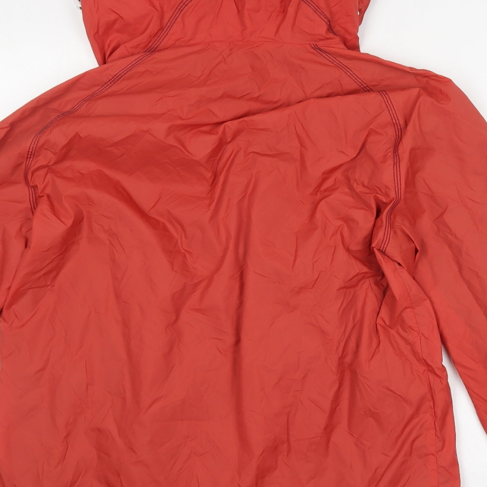 JACK & JONES Mens Orange   Rain Coat Jacket Size L