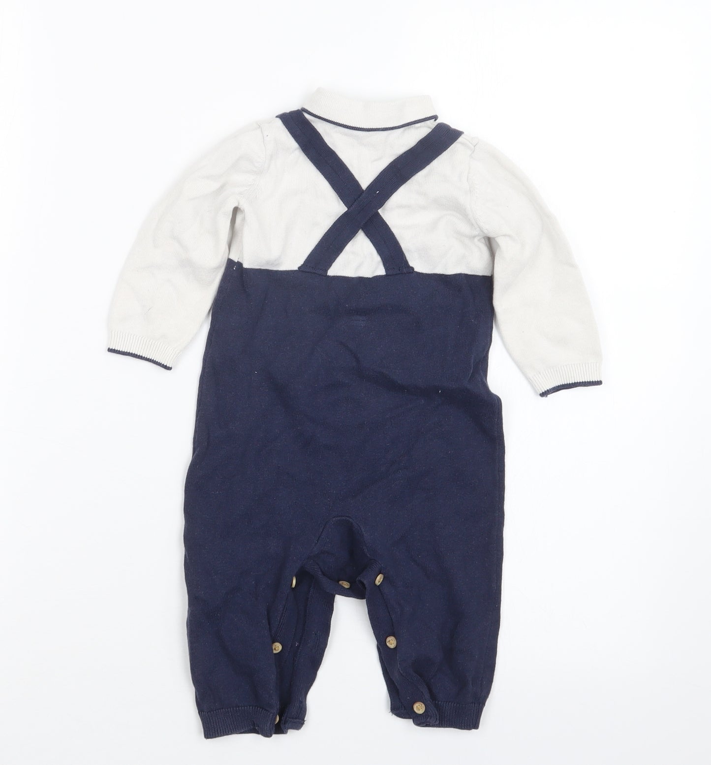 TU Boys Blue  Knit Coverall Outfit/Set Size 6-9 Months