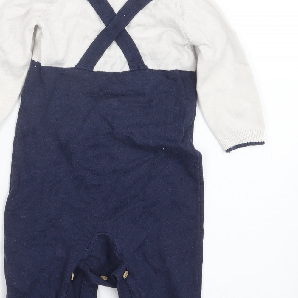 TU Boys Blue  Knit Coverall Outfit/Set Size 6-9 Months