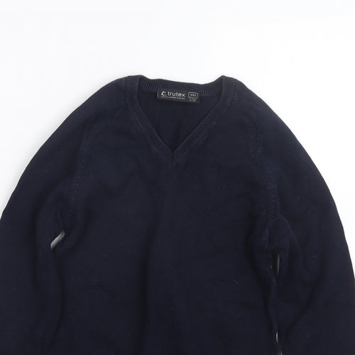 trutex Womens Blue  Knit Pullover Jumper Size 2XS