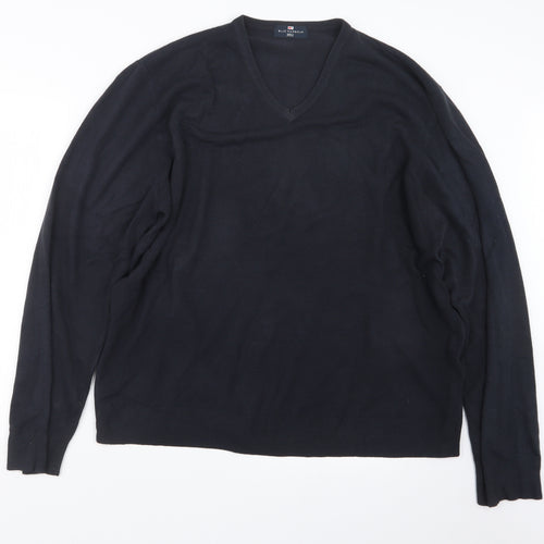 Blue Harbour Mens Black  Knit Pullover Jumper Size 2XL
