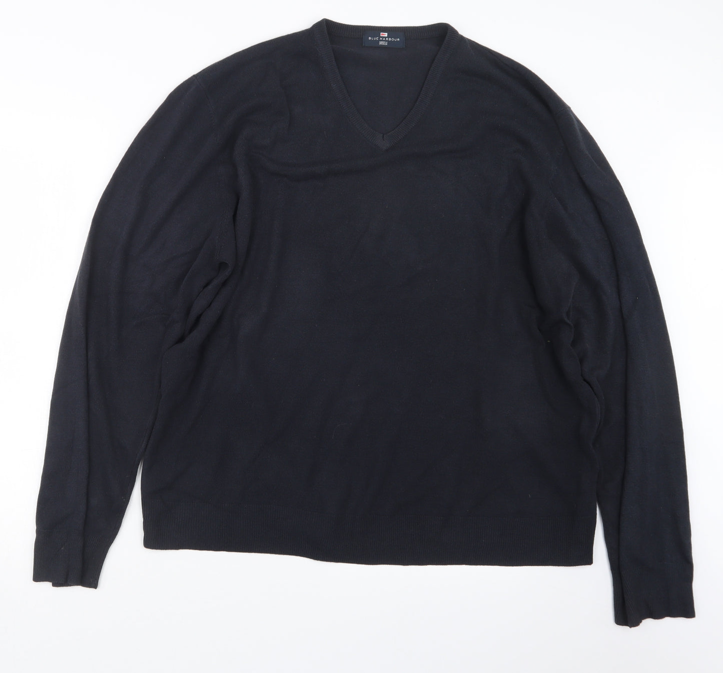 Blue Harbour Mens Black  Knit Pullover Jumper Size 2XL
