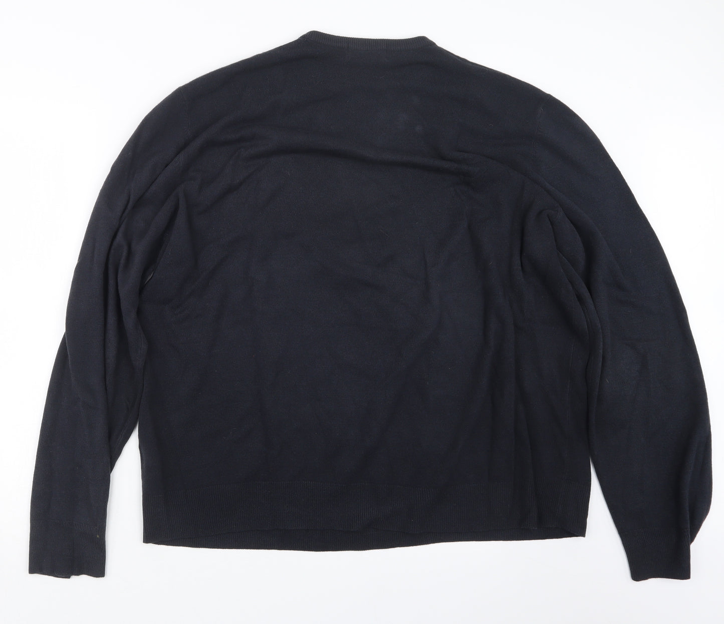 Blue Harbour Mens Black  Knit Pullover Jumper Size 2XL