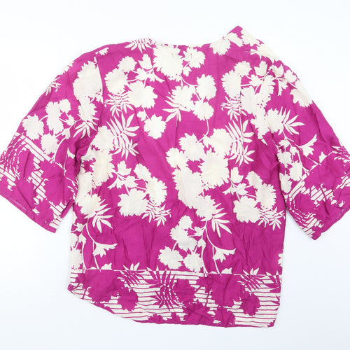 Papaya Womens Purple Geometric  Kimono Jacket Size M