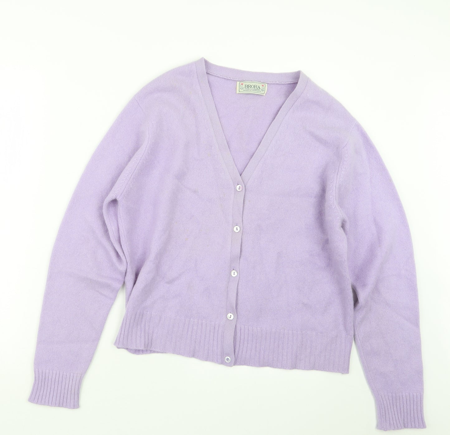 Brora Womens Purple  Knit Cardigan Jumper Size 14