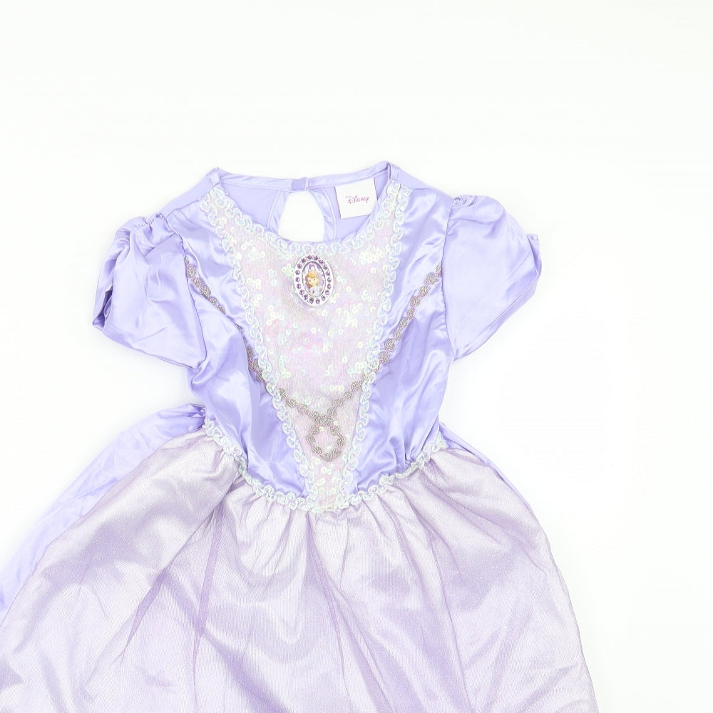 Disney Girls Purple   T-Shirt Dress  Size 3-4 Years  - Disney