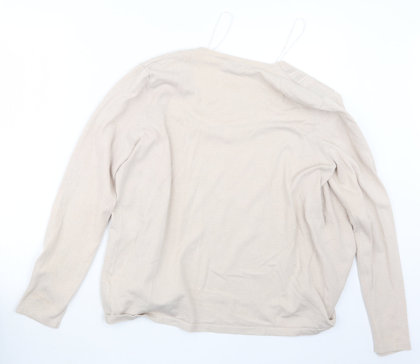 Eastex Womens Beige  Knit Cape Jumper Size 10