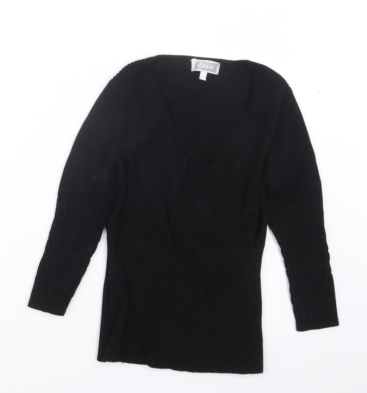 Etam Womens Black Pullover Jumper Size 14