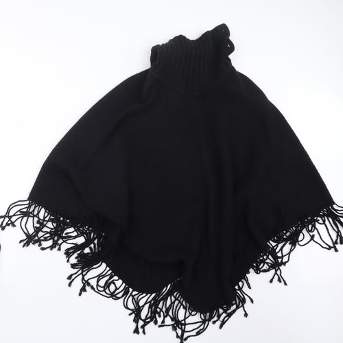 Marks and Spencer Womens Black  Knit Cape Jumper One Size
