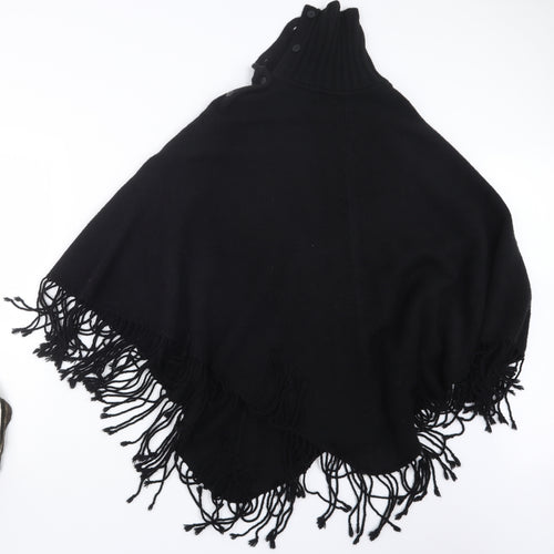 Marks and Spencer Womens Black  Knit Cape Jumper One Size
