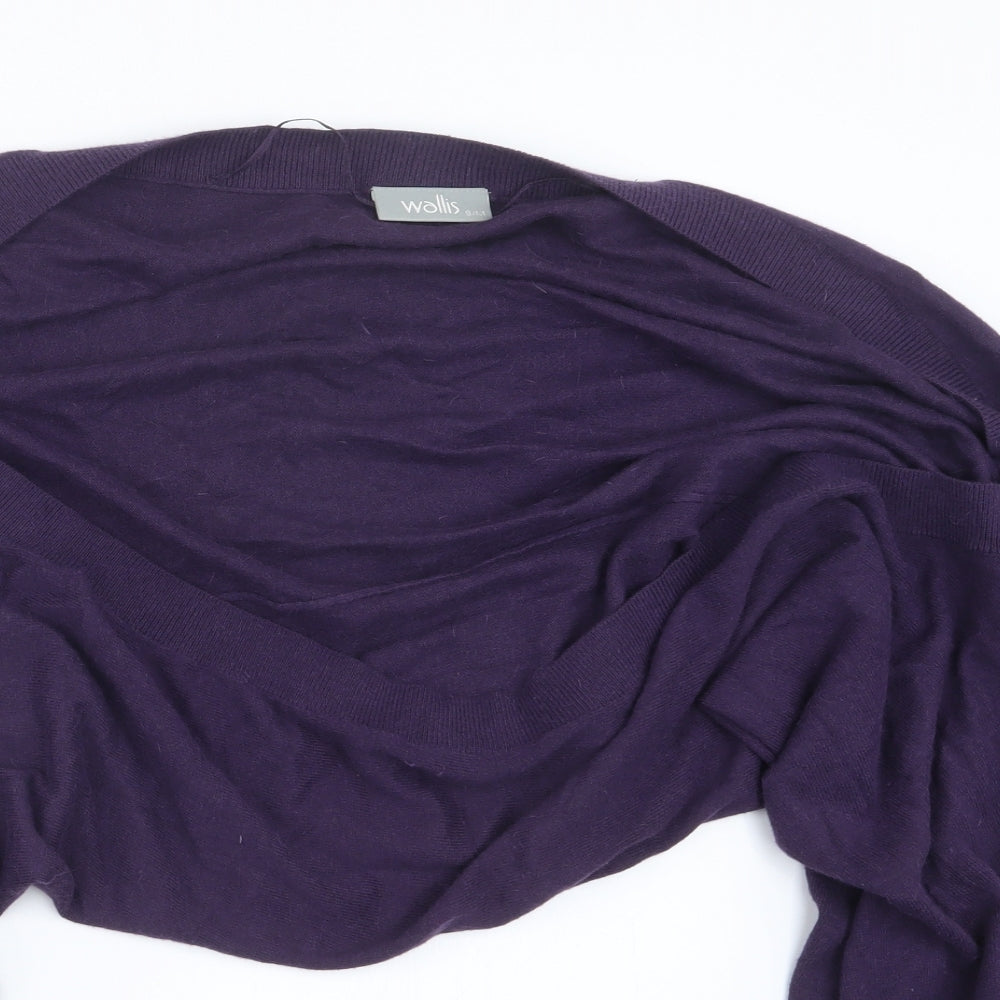 Wallis Womens Purple  Knit Cardigan Jumper Size S