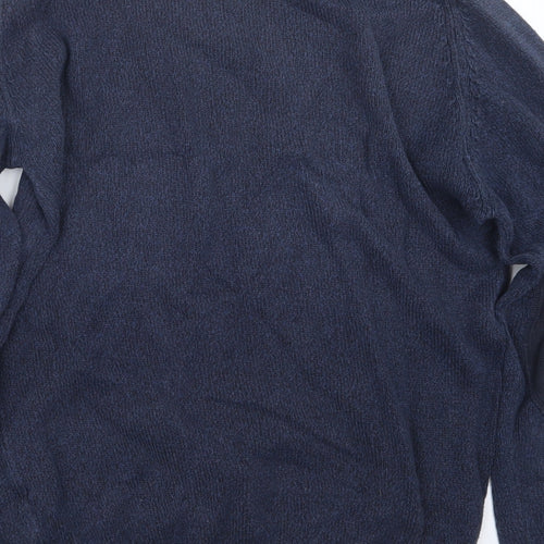 Easy Mens Blue  Knit Pullover Jumper Size S