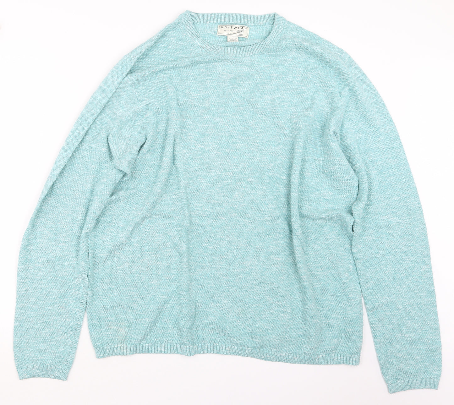 F&F Mens Blue  Knit Pullover Jumper Size XL