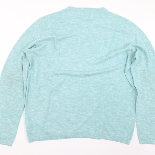 F&F Mens Blue  Knit Pullover Jumper Size XL