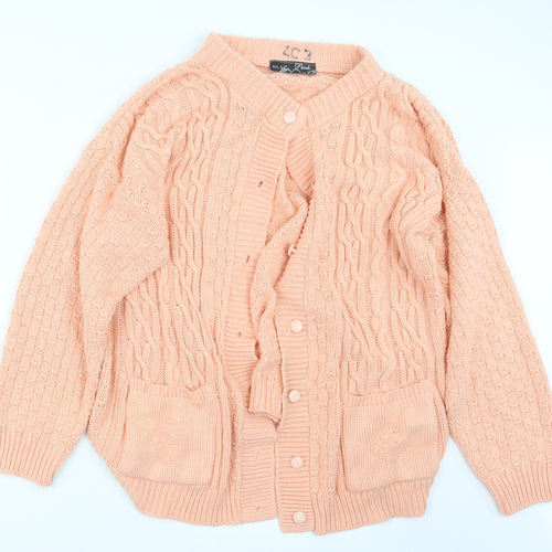 PINK Womens Pink  Knit Cardigan Jumper Size M