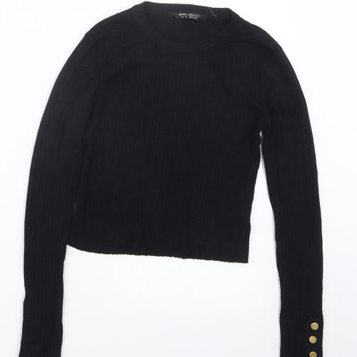 Select Womens Black   Cropped T-Shirt Size 10