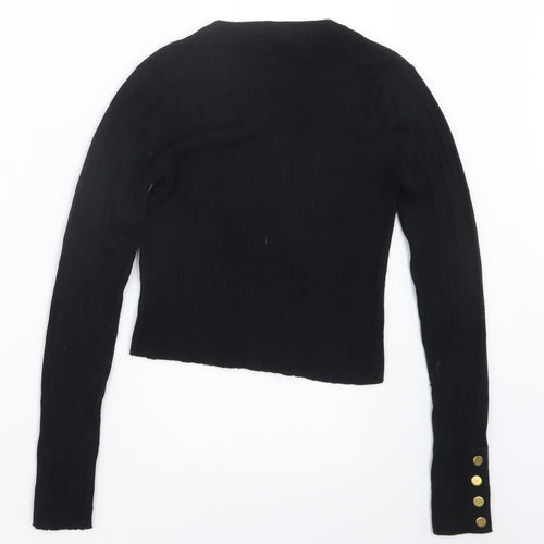 Select Womens Black   Cropped T-Shirt Size 10
