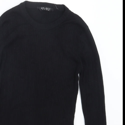 Select Womens Black   Cropped T-Shirt Size 10