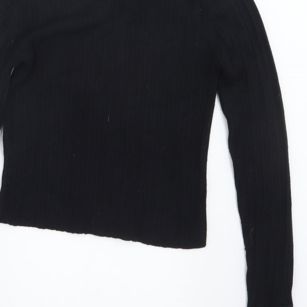 Select Womens Black   Cropped T-Shirt Size 10