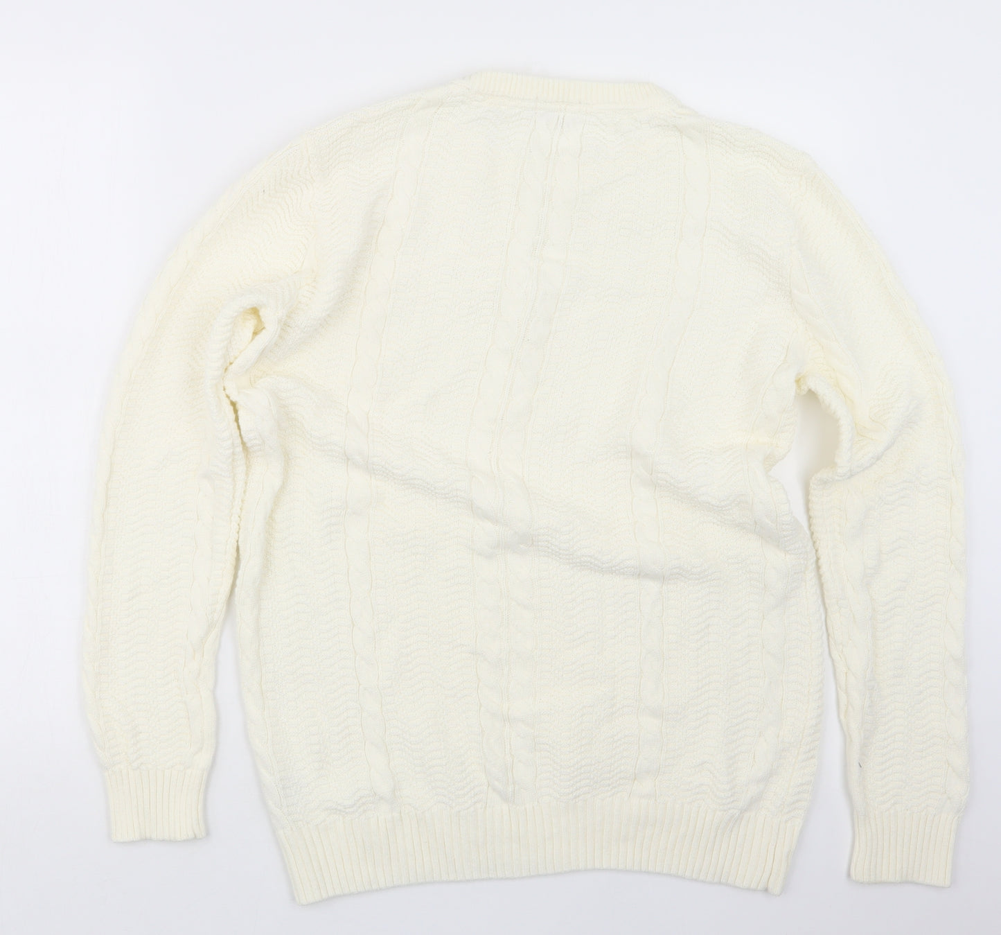 Cotton Traders Womens Ivory  Knit Pullover Jumper Size M