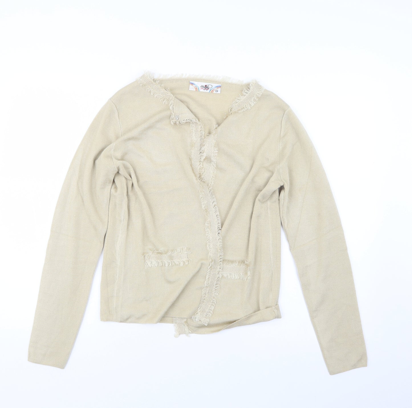 Morghy Womens Beige  Knit Cardigan Jumper Size S