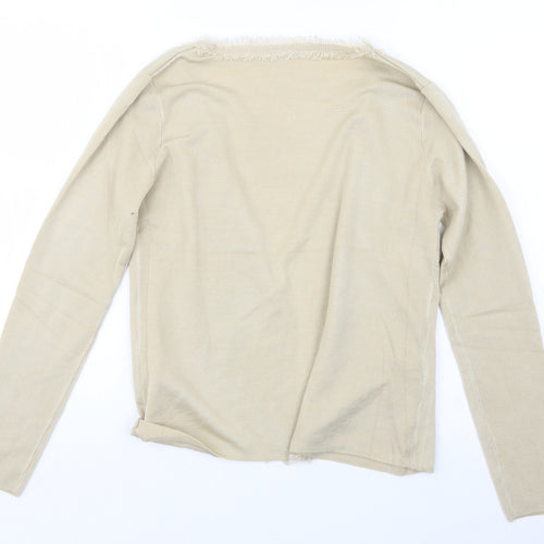 Morghy Womens Beige  Knit Cardigan Jumper Size S