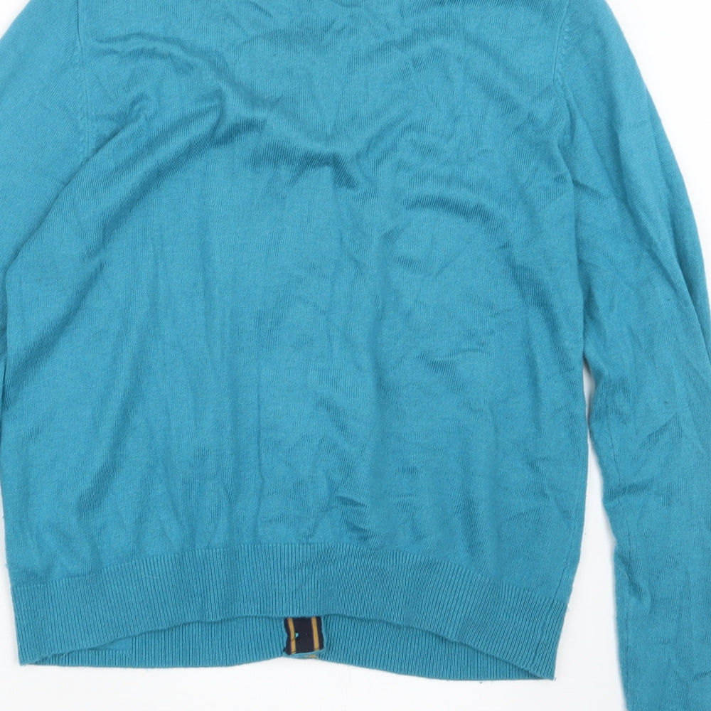 Joules Womens Blue  Knit Cardigan Jumper Size 16