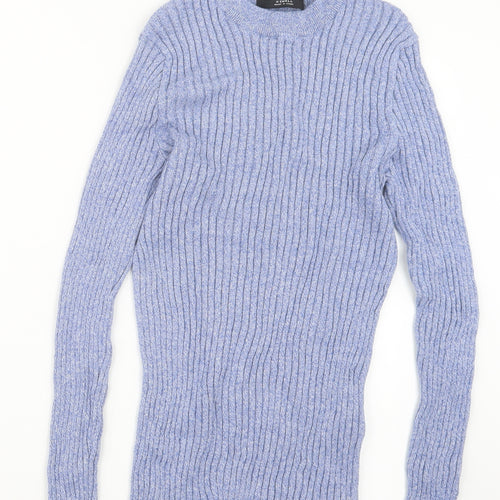 Cedar Wood State Mens Blue  Knit Pullover Jumper Size XS