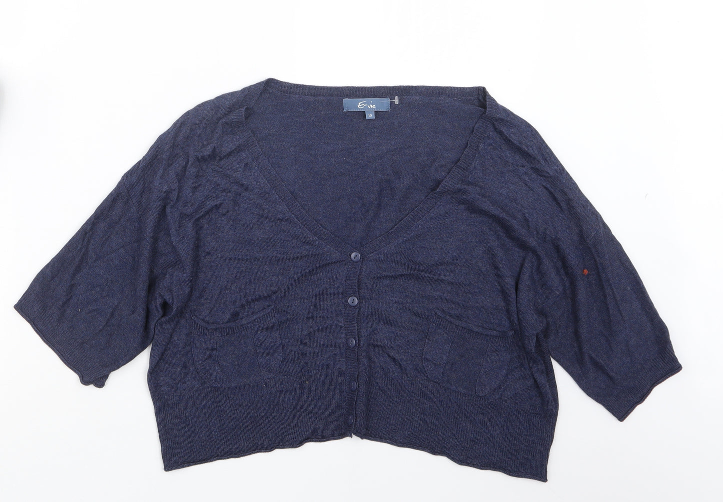 E-vie Womens Blue   Cardigan Jumper Size 10
