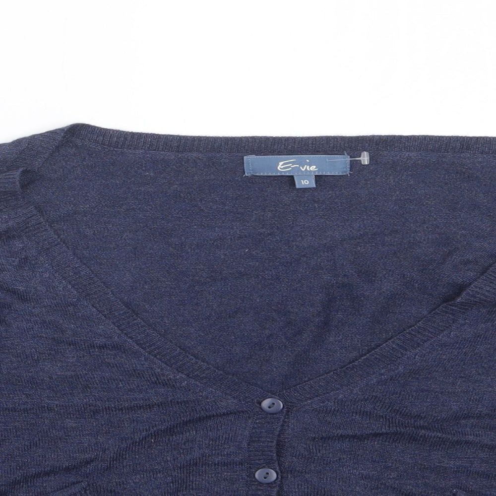 E-vie Womens Blue   Cardigan Jumper Size 10
