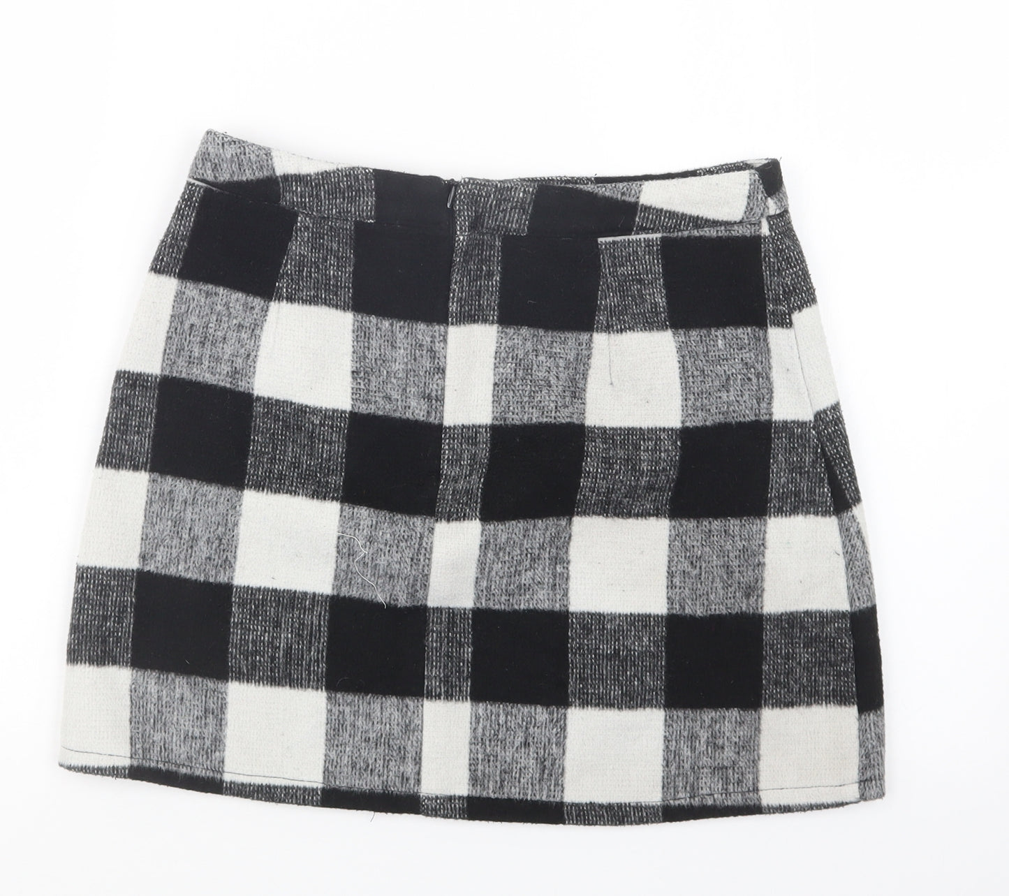 Primark Womens Black Check  Straight & Pencil Skirt Size 10