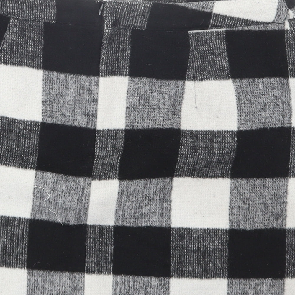 Primark Womens Black Check  Straight & Pencil Skirt Size 10
