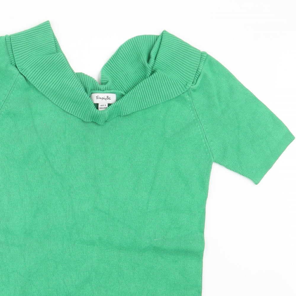Simply Be Womens Green   Pullover Jumper Size 12