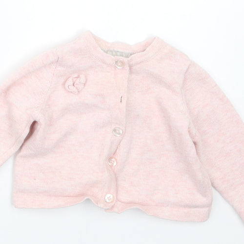 Earlydays Girls Pink  Knit Cardigan Jumper Size 0-3 Months