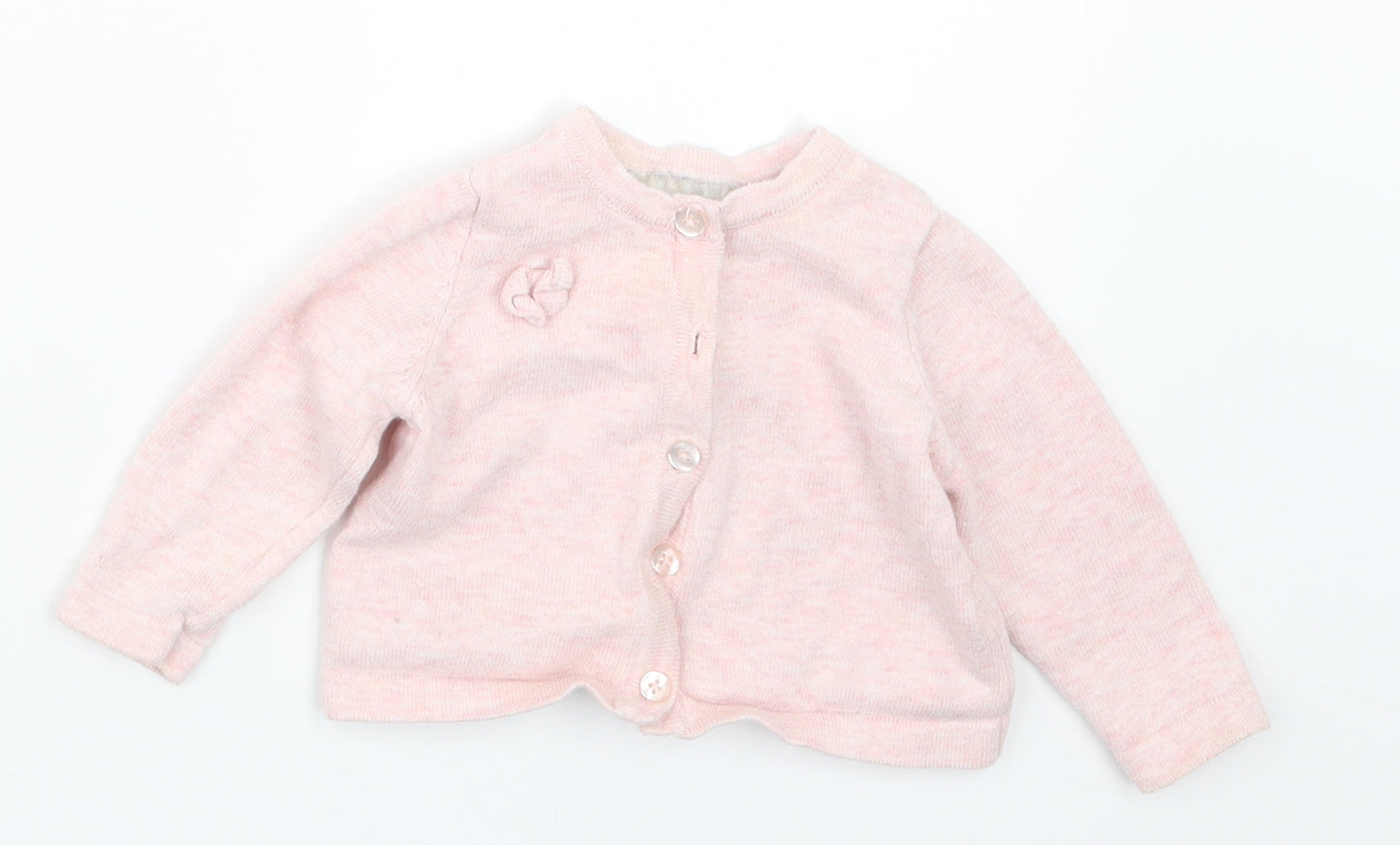 Earlydays Girls Pink  Knit Cardigan Jumper Size 0-3 Months