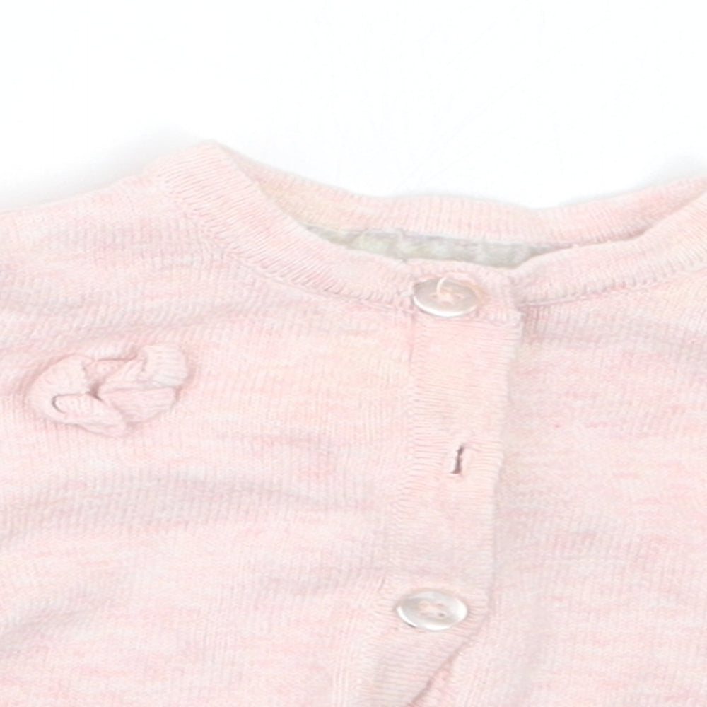 Earlydays Girls Pink  Knit Cardigan Jumper Size 0-3 Months