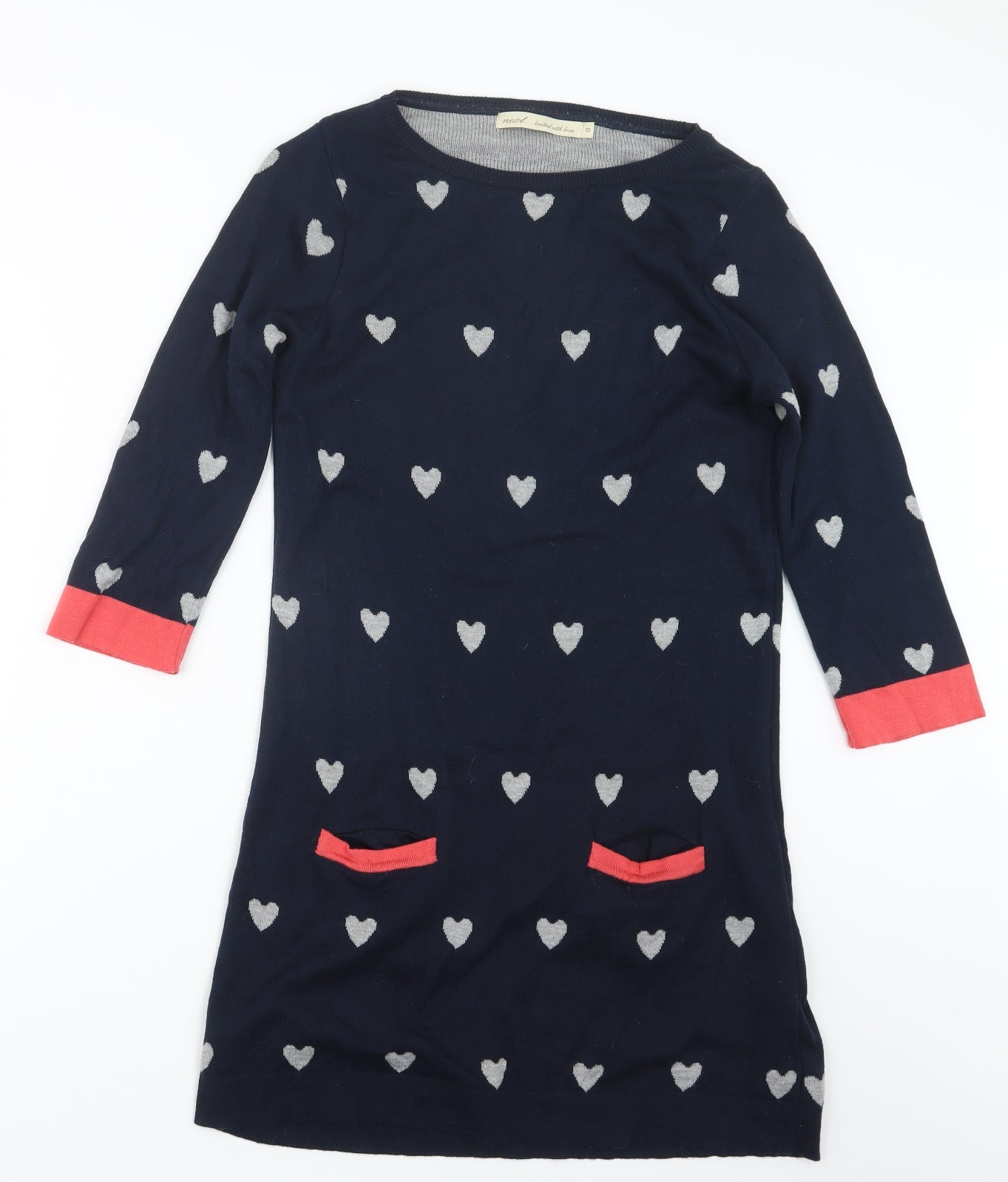 NEXT Womens Blue  Knit Jumper Dress  Size 10