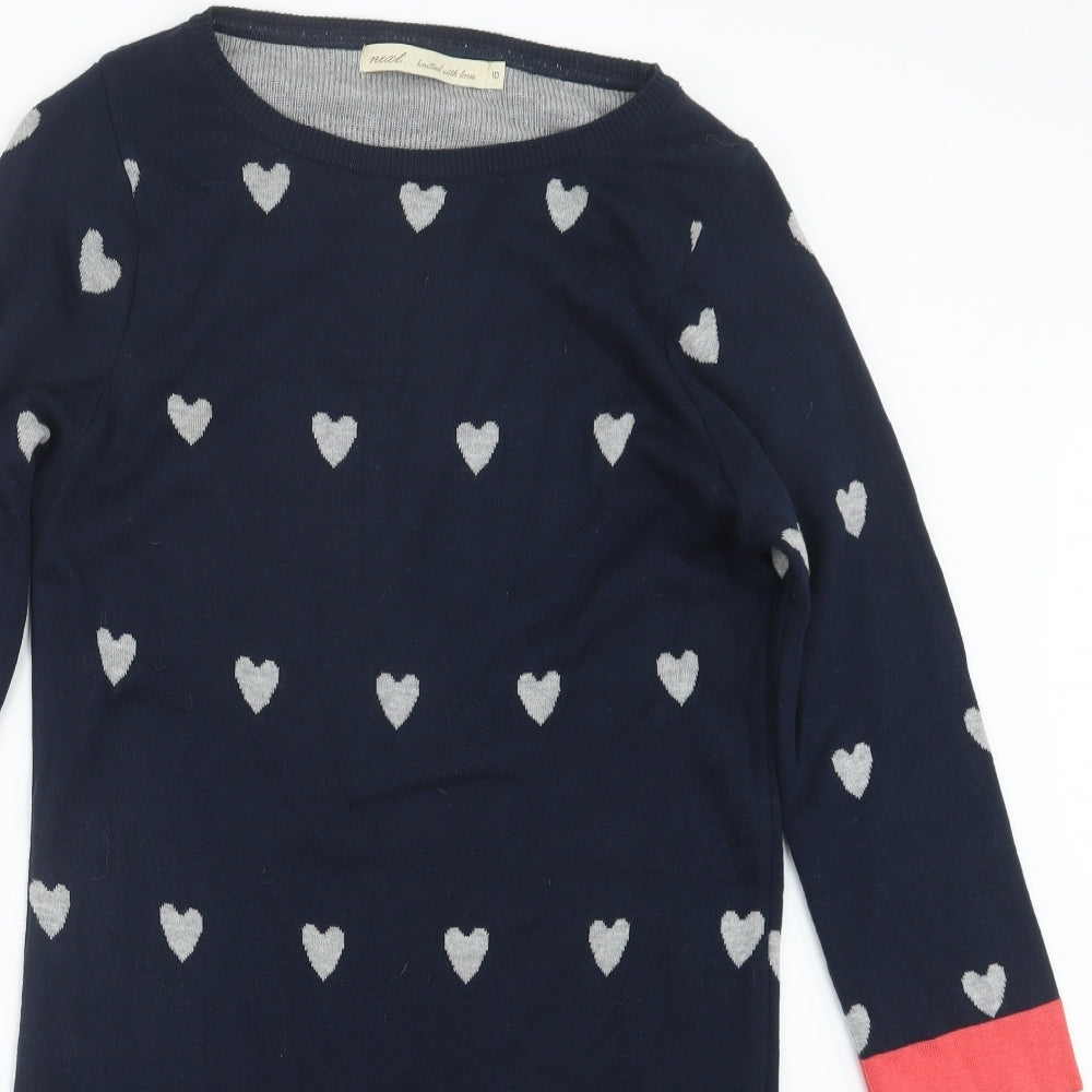 NEXT Womens Blue  Knit Jumper Dress  Size 10