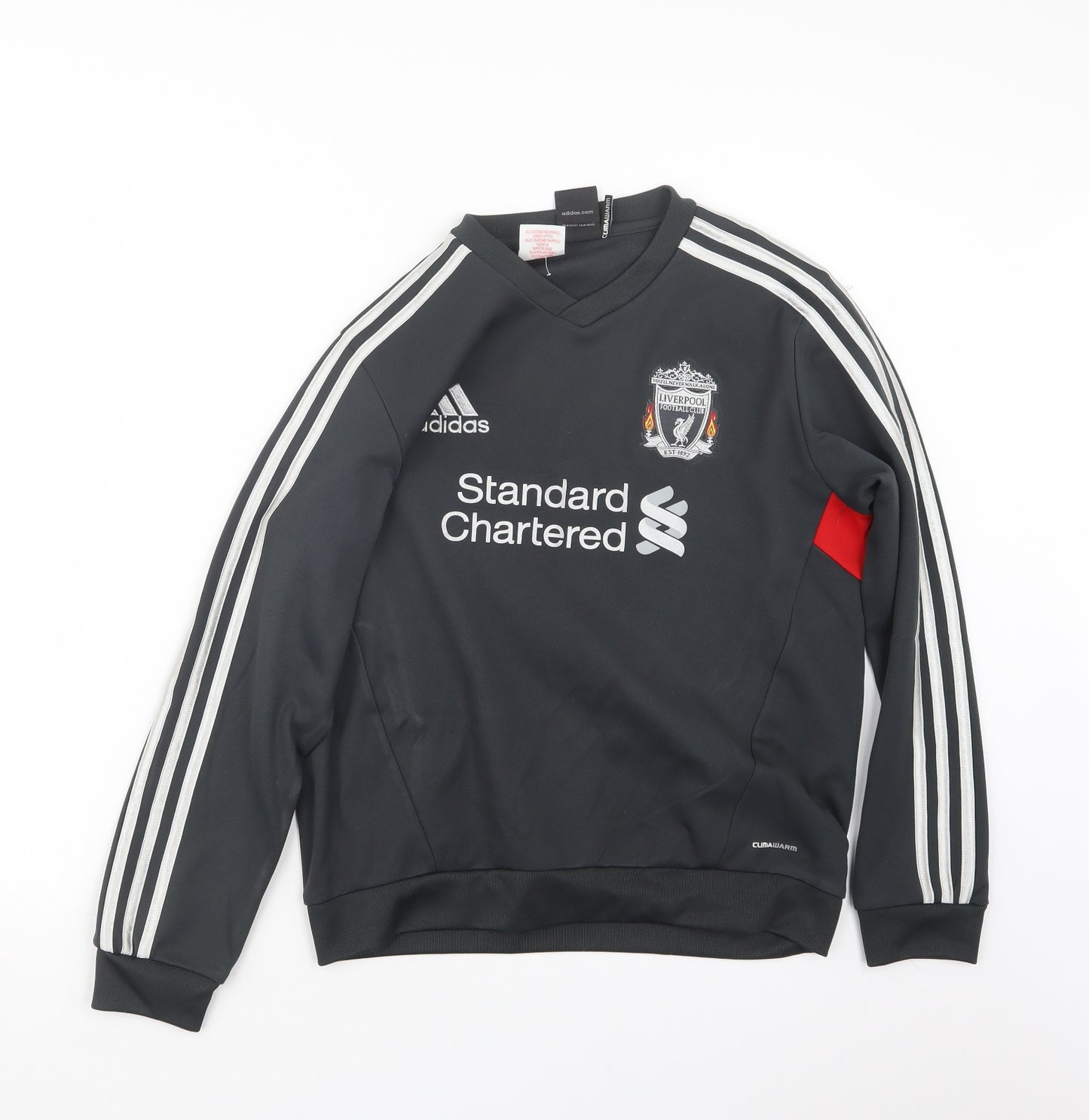 adidas Boys Grey   Basic T-Shirt Size 13-14 Years  - Liverpool FC