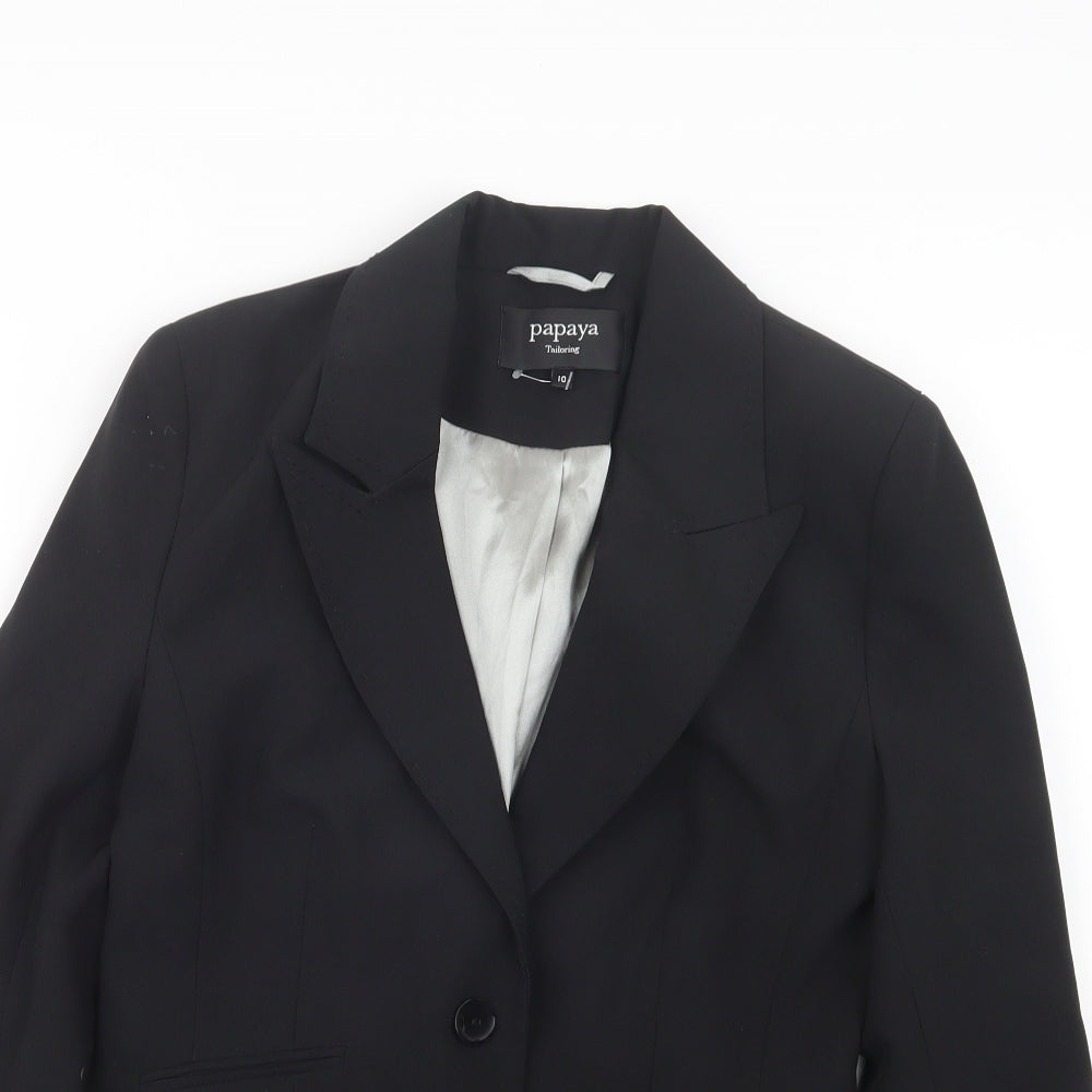 Papaya Womens Black   Jacket Blazer Size 10